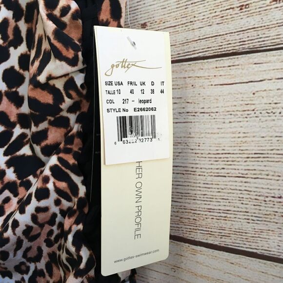 NEW WITH TAGS GOTTEX PROFILE WILD THING SWIMSUIT IN‎ LEOPARD PRINT - Picture 9 of 11